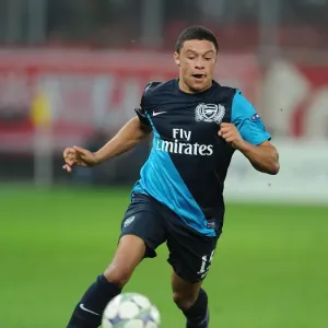 Alex Oxlade-Chamberlain in Action: Olympiacos v Arsenal, UEFA Champions League 2011-12