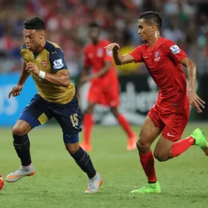 Alex Oxlade-Chamberlain (Arsenal). Arsenal 4: 0 Singapore XI. Barclays Asia Tour. Singapore