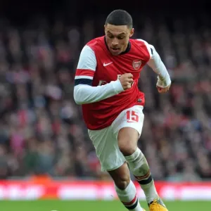 Alex Oxlade-Chamberlain: Arsenal Star in FA Cup Action against Blackburn Rovers