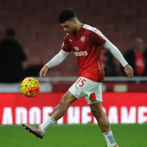 Alex Oxlade-Chamberlain (Arsenal) warms up before the match. Arsenal 0: 0 Southampton Alex Oxlade-Chamberlain (Arsenal) warms up before the match. Arsenal 0: 0 Southampton