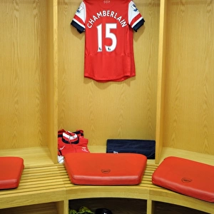 Alex Oxlade-Chamberlain kit in the Changingrooms. Arsenal 6: 1 Southampton