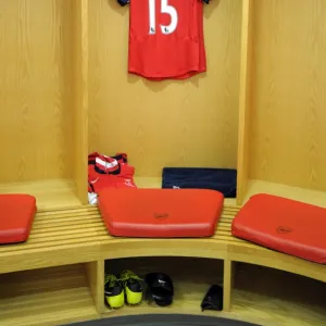 Alex Oxlade-Chamberlain kit in the Changingrooms. Arsenal 6: 1 Southampton