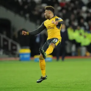 Alex Oxlade-Chamberlain scores Arsenals 4th goal. West Ham United 1: 5 Arsenal Alex Oxlade-Chamberlain scores Arsenals 4th goal. West Ham United 1: 5 Arsenal