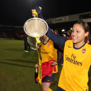 Alex Scott (Arsenal) with the League Cup trophy