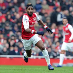 Alex Song in Action for Arsenal against Blackburn Rovers, Premier League 2011-12