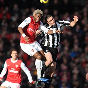 Alex Song (Arsenal) Andy Carroll (Newcastle). Arsenal 0: 1 Newcastle United