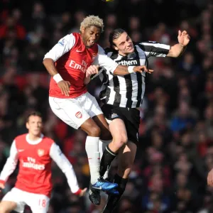 Alex Song (Arsenal) Andy Carroll (Newcastle). Arsenal 0: 1 Newcastle United