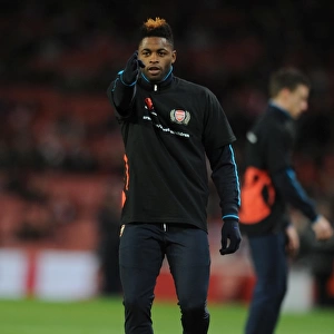 Alex Song of Arsenal before the Barclays Premier League match between Arsenal