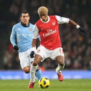 Alex Song (Arsenal) Carlos Tevez (Man City). Arsenal 0: 0 Manchester City