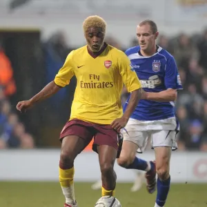 Alex Song (Arsenal) Colin Healy (Ipswich). Ipswich Town 1: 0 Arsenal, Carling Cup Semi Final 1st Leg
