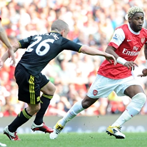 Alex Song (Arsenal) Jay Spearing (Liverpool). Arsenal 1: 1 Liverpool. Barclays Premier League