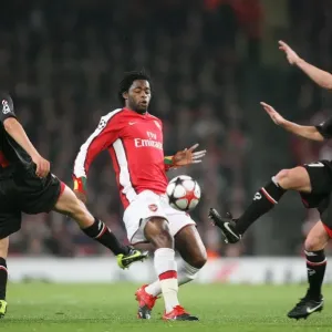 Alex Song (Arsenal) Maarten Martens and Brett Holman (AZ)