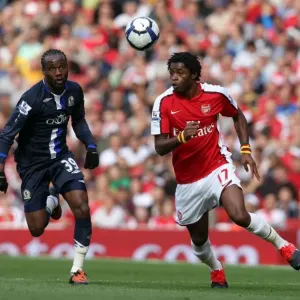 Alex Song (Arsenal) Pascal Chimbonda (Blackburn) Print
