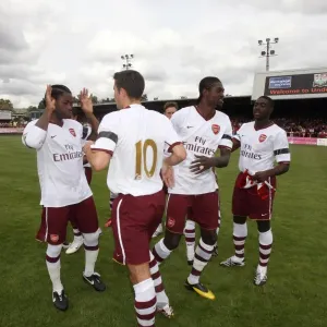 Alex Song, Robin van Persie, Emmanuel Adebayor and Kolo Toure (Arsenal)