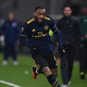 Alexandre Lacazette in Action: Arsenal vs. Olympiacos, UEFA Europa League 2019-20 Alexandre Lacazette in Action: Arsenal vs. Olympiacos, UEFA Europa League 2019-20