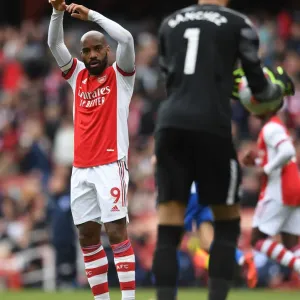 Alexandre Lacazette in Action: Arsenal vs Brighton & Hove Albion, Premier League 2021-22