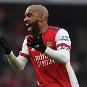Alexandre Lacazette in Action: Arsenal vs Burnley, Premier League 2021-22