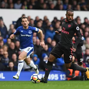 Alexandre Lacazette in Action: Arsenal vs Everton, Premier League 2017-18