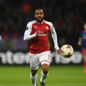 Alexandre Lacazette in Action: Arsenal's Europa League Showdown at CSKA Moscow, 2018