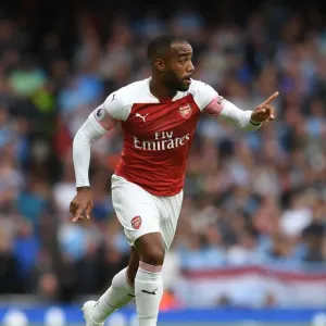 Alexandre Lacazette Print - Arsenal vs Manchester City