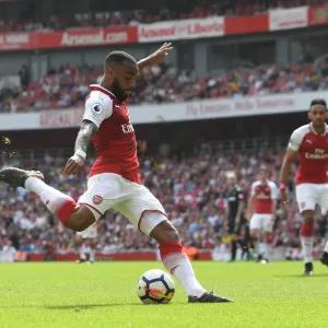 Alexandre Lacazette Scores Arsenal's Third Goal Against West Ham United, April 2018 Alexandre Lacazette Scores Arsenal's Third Goal Against West Ham United, April 2018