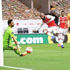 Alexandre Lacazette Scores Arsenal's Second Goal: Wolverhampton Wanderers vs Arsenal, Premier League 2019-2020 (July 4, 2020)