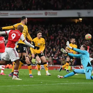 Alexandre Lacazette Scores Arsenal's Second Goal Against Wolverhampton Wanderers in the 2021-22 Premier League