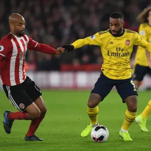 Alexandre Lacazette vs. David McGoldrick: Clash at Bramall Lane - Sheffield United vs. Arsenal, Premier League 2019-20 Alexandre Lacazette vs. David McGoldrick: Clash at Bramall Lane - Sheffield United vs. Arsenal, Premier League 2019-20