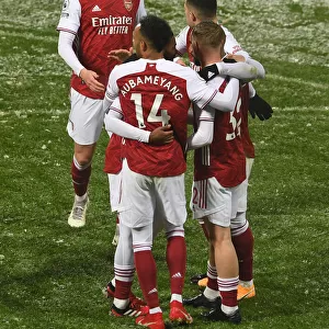 Alexandre Lacazette's Euphoric Goal Celebration: Arsenal's 3-0 Triumph Over West Bromwich Albion (Premier League 2020-21)