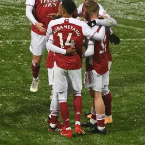 Alexandre Lacazette's Euphoric Goal Celebration: Arsenal's 3-0 Triumph Over West Bromwich Albion (Premier League 2020-21)
