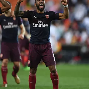 Alexandre Lacazette's Europa League Celebration: Arsenal Secures Semi-Final Victory over Valencia