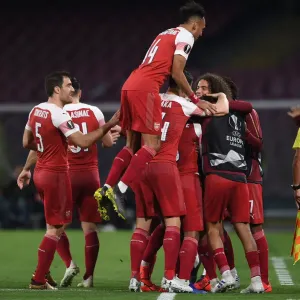 Alexandre Lacazette's Goal Celebration: Arsenal's Europa League Victory against Napoli (2018-19)