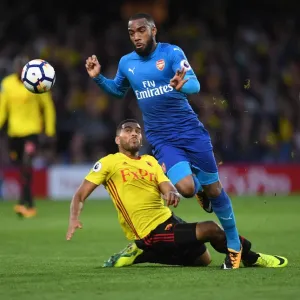 Alexandre Lacazette's Slick Move: Outmaneuvering Adrian Mariappa in Arsenal's Victory over Watford (2017-18)
