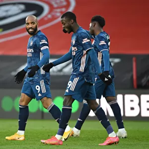 Alexis Lacazette and Nicolas Pepe Celebrate First Goal: Sheffield United vs. Arsenal, 2021-22 Premier League
