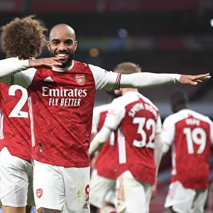 Alexis Lacazette Scores in Empty Emirates: Arsenal's Second Goal vs. Tottenham Hotspur, Premier League 2020-21