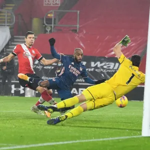 Alexis Lacazette Scores Third Goal: Southampton vs. Arsenal, Premier League 2021 (Behind Closed Doors)