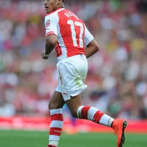 Alexis Sanchez in Action: Arsenal vs AS Monaco, Emirates Cup 2014