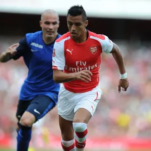 Alexis Sanchez in Action: Arsenal vs AS Monaco, Emirates Cup 2014