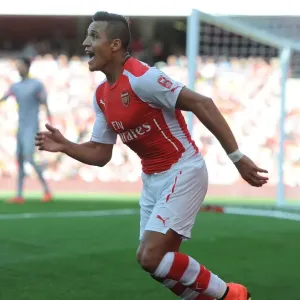 Alexis Sanchez in Action: Arsenal vs AS Monaco, Emirates Cup 2014