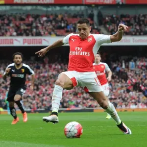 Alexis Sanchez: In Action for Arsenal Against Watford, Premier League 2015-16 Alexis Sanchez: In Action for Arsenal Against Watford, Premier League 2015-16