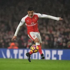 Alexis Sanchez: In Action for Arsenal Against Watford, Premier League 2016-17