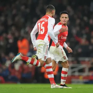 Alexis Sanchez and Alex Oxlade-Chamberlain Celebrate Goals in Arsenal's FA Cup Victory over Hull City