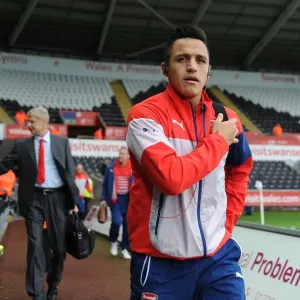 Alexis Sanchez Arrives at Liberty Stadium: Swansea vs Arsenal, Premier League 2014-15