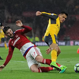 Alexis Sanchez (Arsenal) Antonio Barragan (Middlesbrough). Middlesbrough 1: 2 Arsenal