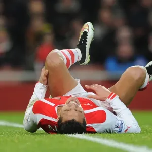 Alexis Sanchez (Arsenal). Arsenal 2: 1 Leicester City. Barclays Premier League. Emirates Stadium