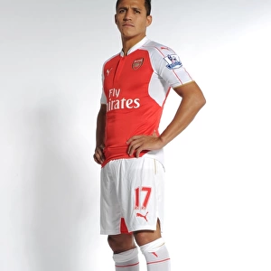 Alexis Sanchez of Arsenal. Arsenal Training Ground, London Colney, Hertfordshire