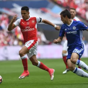 Alexis Sanchez (Arsenal) Cesar Azpilicueta (Chelsea). Arsenal 2: 1 Chelsea. FA Cup Final Alexis Sanchez (Arsenal) Cesar Azpilicueta (Chelsea). Arsenal 2: 1 Chelsea. FA Cup Final