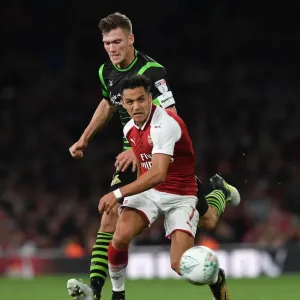 Alexis Sanchez (Arsenal) Joe Wright (Doncaster). Arsenal 1: 0 Doncaster. The Carabao Cup