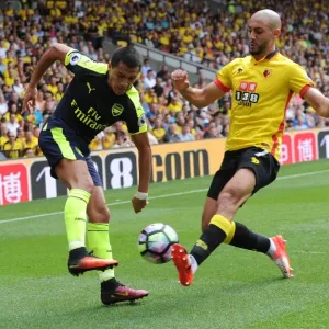 Alexis Sanchez (Arsenal) Nordin Amrabat (Watford). Watford 1: 3 Arsenal. Premier League Alexis Sanchez (Arsenal) Nordin Amrabat (Watford). Watford 1: 3 Arsenal. Premier League