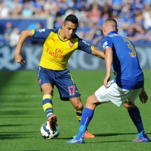 Alexis Sanchez (Arsenal) Paul Konchesky (Leicester). Leicester City 1: 1 Arsenal